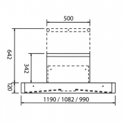 Falcon Wandhaube Mercury SC, 100 cm, Farbe White, mit 5 Jahren Garantie!