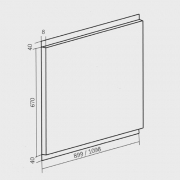 Falcon Nischenrckwand Classic, 90 cm, Farbe Black