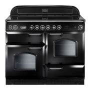 Falcon Classic 110, Range Cooker, Glaskeramikkochfeld, 110 cm, Farbe Gloss Black, mit 5 Jahren Garantie!