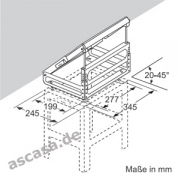 Gaggenau AD 223 366 Dachschrgenadapter fr Inselessen