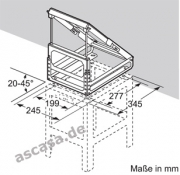 Gaggenau AD 223 356 Dachschrgenadapter fr Inselessen