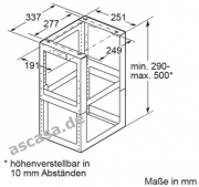 Gaggenau AD 223 346 Montageturmverlngerung fr Inselessen