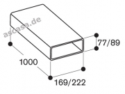 Gaggenau AD 852 010, Flachkanal Kunststoff NW 150 flach