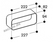 Gaggenau AD 852 040, Flachkanal Rohrverbinder Kunststoff NW 150 flach