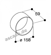 Gaggenau AD 754 090, Rohrverbinder fr Kunsstoffrohr NW 150 rund