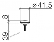 Dornbracht Hahnlochabdeckung, Platin matt, 12715970-06