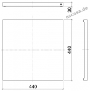 Dornbracht Schneidbrett, Eichenholz, gelt, 84700000-48