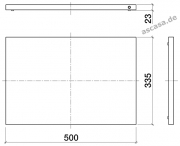 Dornbracht Kunststoff-Schneidbrett, ohne Saftrille, 84751000-13