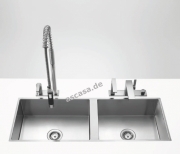 Dornbracht Water Units Doppelbecken, 1110 x 405 mm, Edelstahl gebrstet, 38541000-86