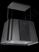 Silverline Lift-Up Isola Premium LII 594 S Inselhaube, 50 cm schwarz/Schwarzglas