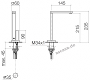 Dornbracht Lot Hot & Cold Water Dispenser, Trinkwasserspender, Platin matt, 17861680-06