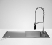 Dornbracht eUnit Kitchen, elektronische Funktionseinheit mit Edelstahl-Kchensple, Platin matt, 41271875-06