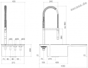 Dornbracht eUnit Kitchen, elektronische Funktionseinheit mit Edelstahl-Kchensple, Platin matt, 41271875-06