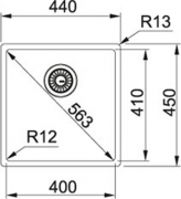 Franke Box BXX 110-40 / BXX 210-40 Einbausple - SlimTop, Stopfenventil, 127.0375.230