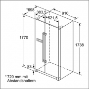 Neff KSA 778 A2 / KA7902I30, Side-by-Side Khl-Gefrierkombination, EEK: A++, mit 5 Jahren Garantie!