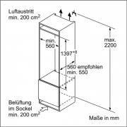 Neff KN 546 A2 / KI8523D30, integrierbare Khl-Gefrierkombination, EEK: A++, mit 5 Jahren Garantie!