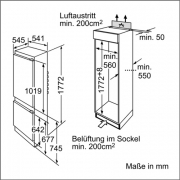 Neff KG 714 A1 / K4400X7FF, integrierbare Khl-Gefrierkombination, EEK: A+, mit 5 Jahren Garantie!