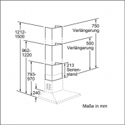 Neff Kaminverlngerung 500 mm Edelstahl  Z5904N0