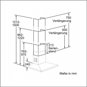Neff Kaminverlngerung 750 mm Edelstahl  Z5904N5