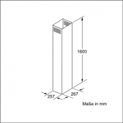 Neff Kaminverlngerung 1600 mm  Z5918N1