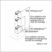 Neff Kaminverlngerung 1600 mm  Z5918N1