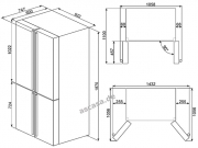 SMEG FQ60CPO Khl-Gefrier-Kombination Side-by-Side, No Frost, Creme, Energieeffizienzklasse A+, mit 5 Jahren Garantie!