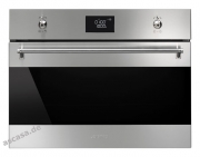 SMEG SF4390MCX Kompakt-Mikrowellenbackofen mit Grill und Heiluft, Edelstahl, mit 5 Jahren Garantie!