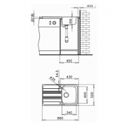 Teka COSMOS 1B 1D, Edelstahl poliert