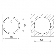 Teka ERC Rundbecken, Edelstahl poliert