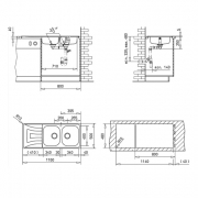 Teka UNIVERSO 2B 1D, Edelstahl poliert