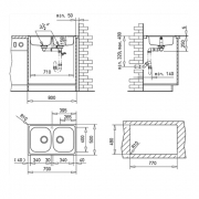 Teka UNIVERSO 79 2B, Edelstahl poliert