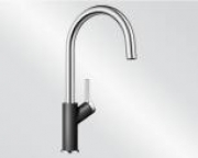 Blanco Carena Armatur, Silgranit-Look zweifarbig, Hochdruck Festauslauf, Farbe anthrazit/chrom, 520971