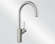 Blanco Carena Armatur, Silgranit-Look zweifarbig, Hochdruck Festauslauf, Farbe perlgrau/chrom, 520974