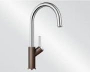 Blanco Carena Armatur, Silgranit-Look zweifarbig, Hochdruck Festauslauf, Farbe cafe/chrom, 520979