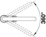 Blanco Carena Armatur, Silgranit-Look zweifarbig, Hochdruck Festauslauf, Farbe cafe/chrom, 520979
