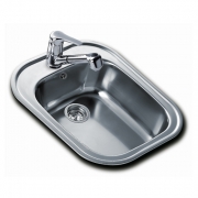 Teka STYLO 1B, Edelstahl poliert, mit Excenter-Ablauf-Garnitur