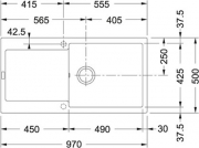 Franke Maris MRG 611-100 XL Einbausple Fragranit+, Farbe Graphit, 114.0378.125