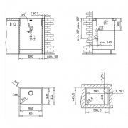 Teka RADEA 550 / 400 F, Edelstahl Feinschliff