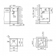 Teka LINEA 400 / 400 F, Edelstahl Feinschliff