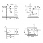 Teka RADEA 550 / 400, Unterbaubecken, Edelstahl Feinschliff