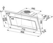 Franke Mythos Plus FMYPL 906 BK Wand-Esse, Edelstahl, Glas weiss, 90 cm, 110.0377.741, Mit 5 Jahren Garantie!