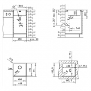 Teka RADEA 400 / 400, Unterbaubecken, Edelstahl Feinschliff