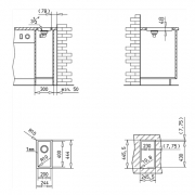 Teka RADEA Tropfmulde 200 / 400, Unterbaubecken, Edelstahl Feinschliff