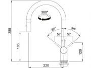 Franke Active-Neo Einhebelmischer, Hochdruck Zugauslauf, Chrom, 115.0373.961