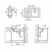 Teka LINEA Tropfmulde 200 / 400, Unterbaubecken, Edelstahl Feinschliff