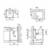 Teka Studio-Line 400 / 400, Unterbaubecken, Edelstahl Feinschliff, 40001690