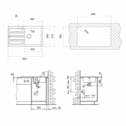 Teka LUX 1B 1D 86, Edelstahl / Glas schwarz