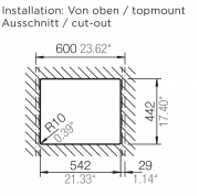 Schock Greenwich N-100 L A Einbau/Auflage, Cristadur, Farbe Puro
