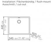 Schock Greenwich N-100 L FB flchenbndig, Cristadur, Farbe Magma