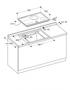 Gaggenau CI 282 110, Induktions-Kochfeld, Edelstahl-Rahmen, 80 cm. Mit 5 Jahren Garantie!